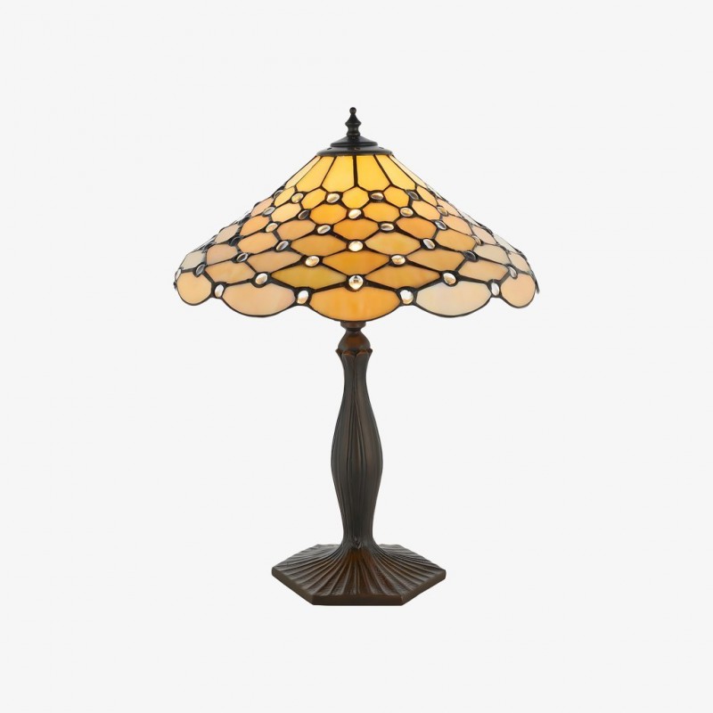 TF Pearl Stained Glass Table Lamp -...