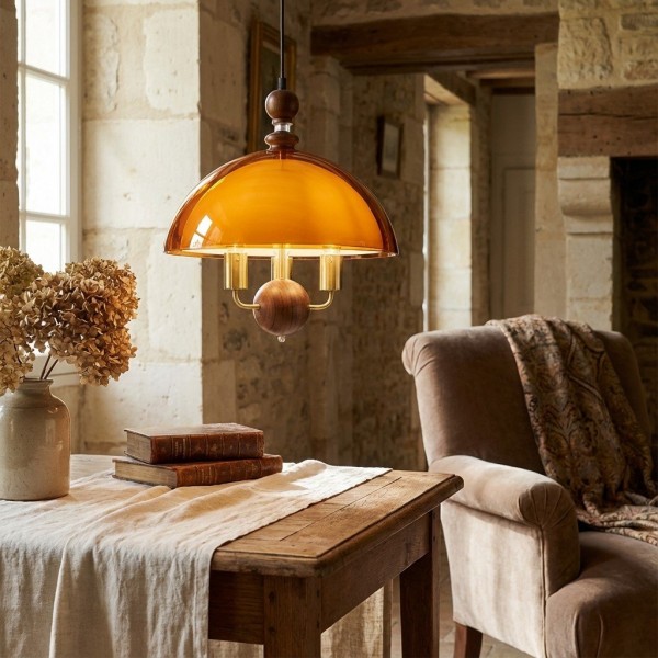 Afterglow Sunset Medieval Pendant Light - French Acrylic Pendant for Dining and Foyer K2068