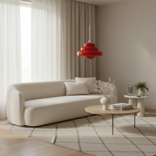 Bomiello Modern Layered Glass Pendant Light - Sculptural Minimal Light for Living Room or Bedroom K2163