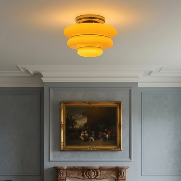Cirren Layered Ceiling Light - Artistic Circular Silhouette Ceiling Fixture for Dining Area K2142