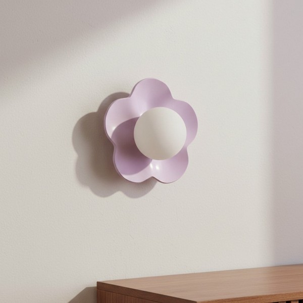 Florixa Blooming Flower Wall Sconce - Plug-in and Hardwired Lamp for Bedroom Decor K2082