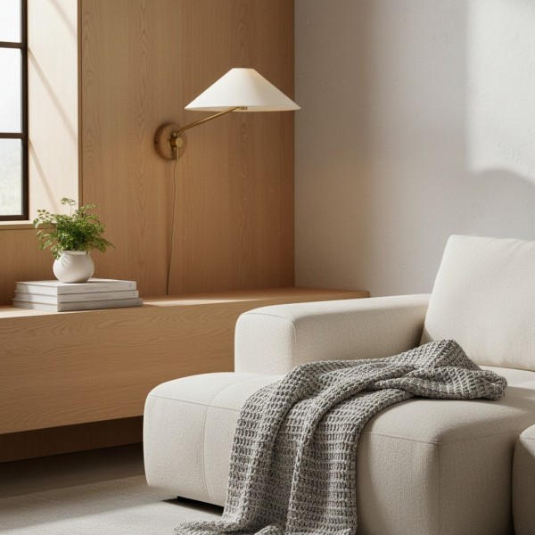 Ivoryne Pivoting Tapered Shade Light - Suitable for Modern Reading Corners K2093