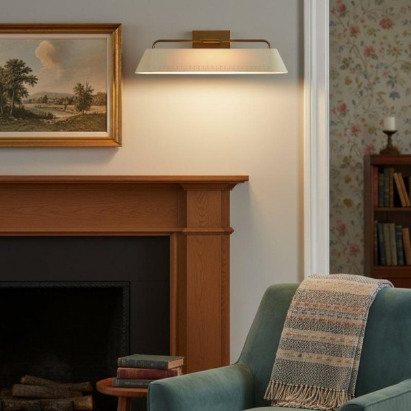 Libris Wall-Mounted Picture Light - Modern Steel Frame with Soft Sand Shade for Entryway & Dining K2183