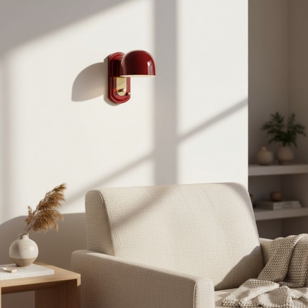 Livessa Modern Wall Lamp - Sculptural Glass Shade Wall Light for Bedroom or Living Room K2117