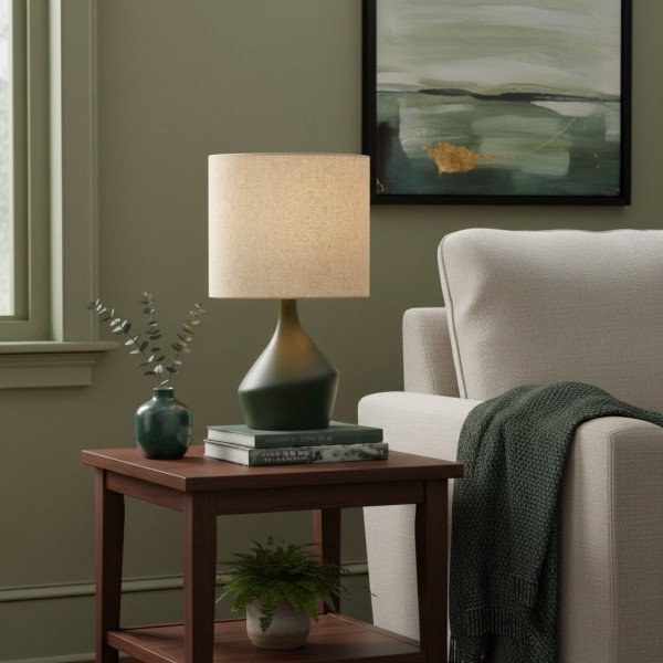 Lumo Modern Asymmetrical Table Lamp - Artistic Ceramic Body - Ambient Lighting for Contemporary Home & Office K2061