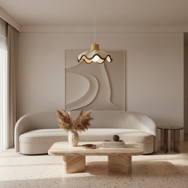 Moliro Scalloped Pendant Light - Modern Wavy Lighting for Dining Room K2092