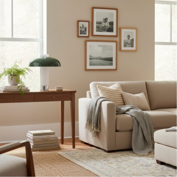 Nera Curved Accent Lamp - Organic Modern Design with Soft Glow for Nightstand or Console Table K2206