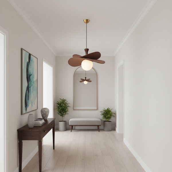 Orrise Blooming Petal Chandelier - Modern Metal and Wood for Living Rooms and Dining Rooms K2106