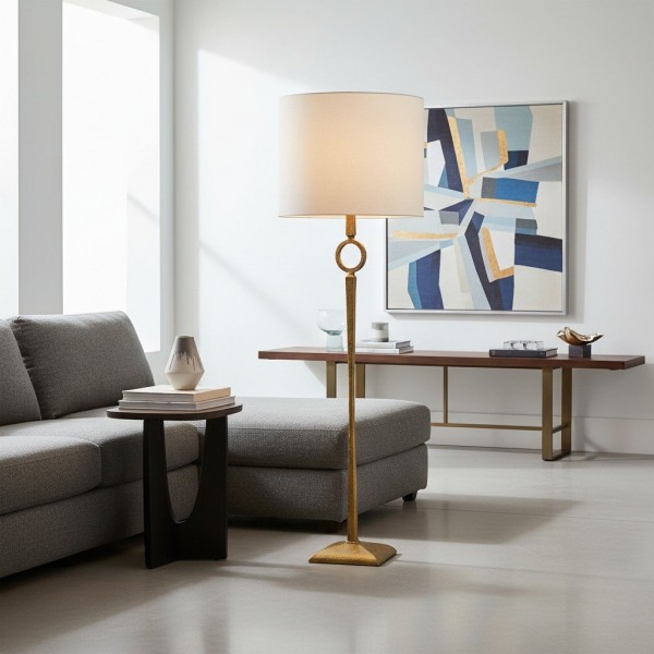 Trova Wrought Iron Floor Lamp - Single-Pole Design for Bedroom and Office Lighting K2200