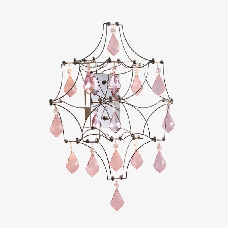 Crynora Crystal Cascade Wall Sconce -...