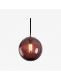 Lunorie Metal and Glass Globe Pendant Light for Dining Area Kitchen Island K2147