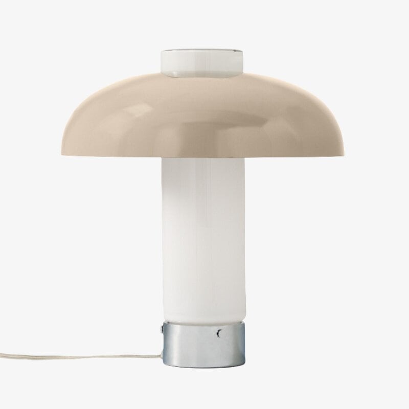 Nera Dome Glas Metall Tischlampe -...