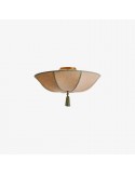Valoflor Modern Floral Fabric Ceiling Lamp - Decorative Petal Flush Mount for Bedrooms and Living Areas K2146