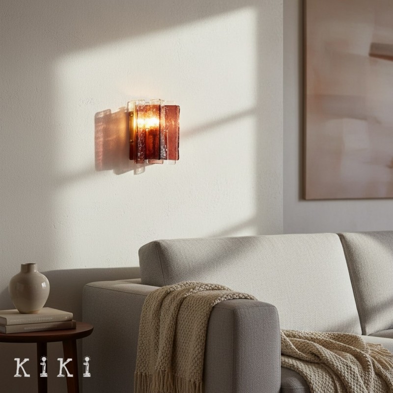 Risjc Applique Da Parete In Cristallo E Metallo | 2 Luci E14 | Modern Style Per Camera Letto E Soggiorno | Argento - 6