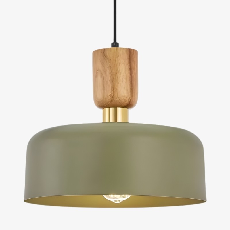 Doppel Tier Pendelleuchte mit Holz...