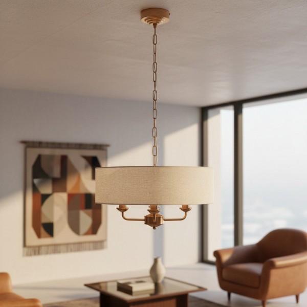 Tela Classic Multi-Light Design Pendant Light - Traditional Style Hanging Lamp for Dining Room K2216
