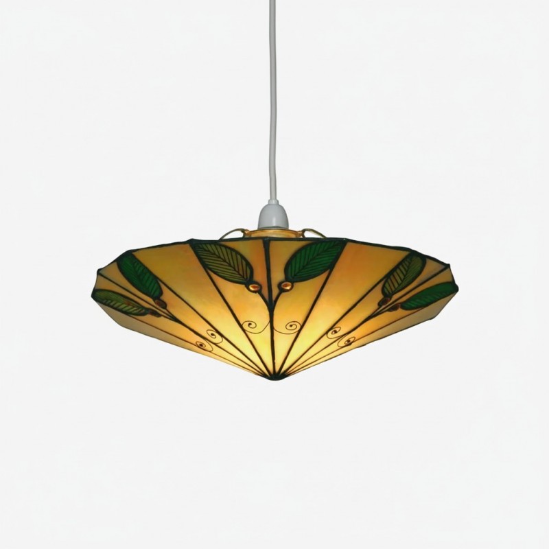 TF Harken Tiffany Geometric Leaf...