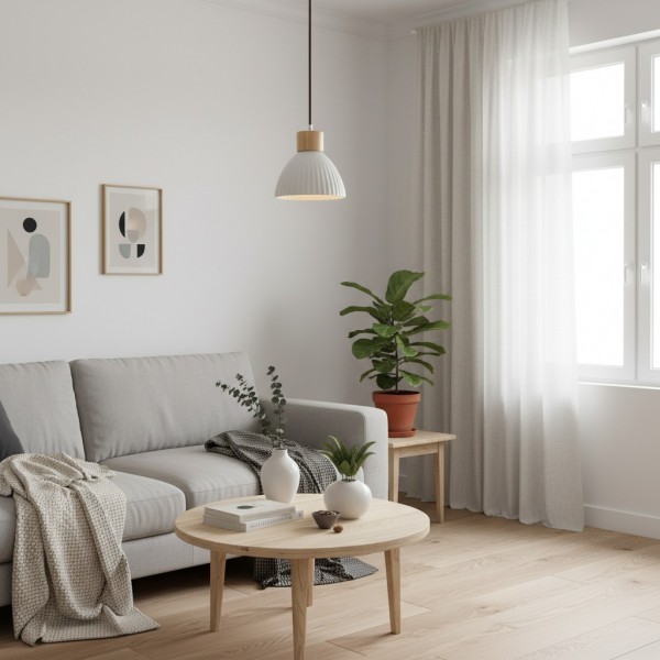 Cerawooda Modern Pendant Light - Clean Circle Silhouette for Living Area K2256