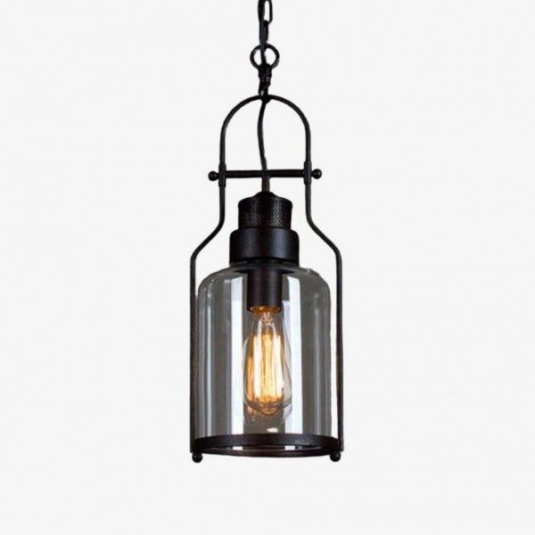 Lirra Vintage Iron Glass Pendant Lamp - Industrial Style Ceiling Lamp for Bars and Homes K2234