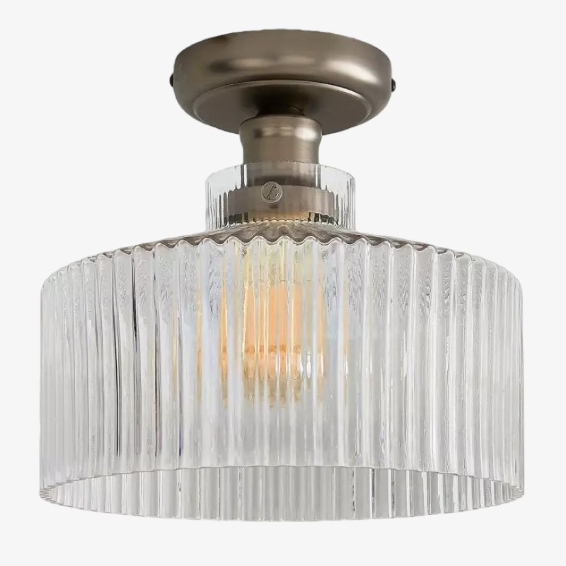 Lampada da soffitto Ribora in vetro a...