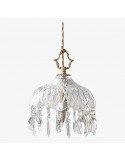 Norivo Modern Glass Pendant Light - Elegant Bowl Shade Pendant LIght for Living Room K2260
