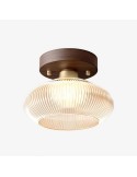 Soliro Contemporary Glass Dome Ceiling Light - Sleek Flush Mount Lamp for Hallway K2238