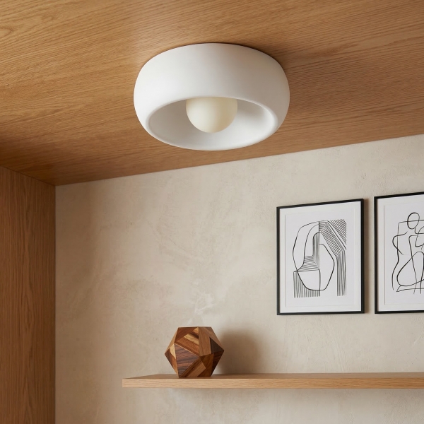 Aurelox Round Flush Mount Ceiling Light Clean Geometric Fixture - Contemporary Indoor Lighting K2312