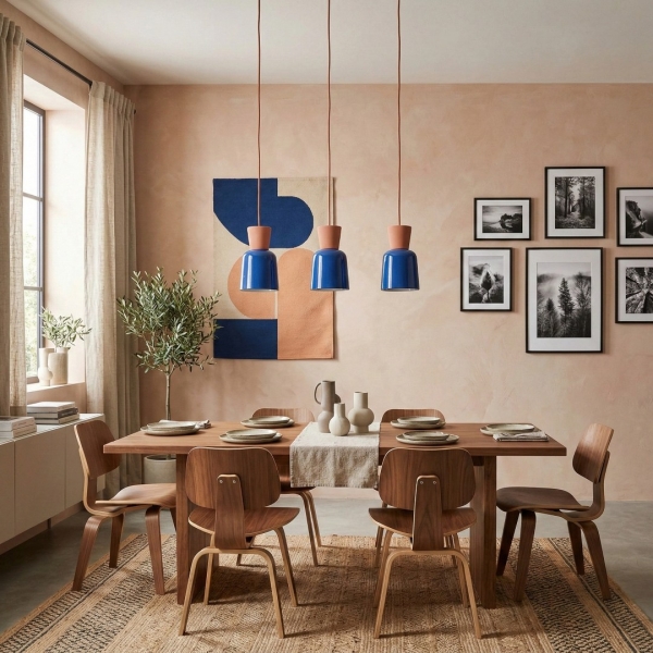 Chromara Retro Modern Colorful Bowl Pendant Light for Kitchen Island and Dining Room K2329