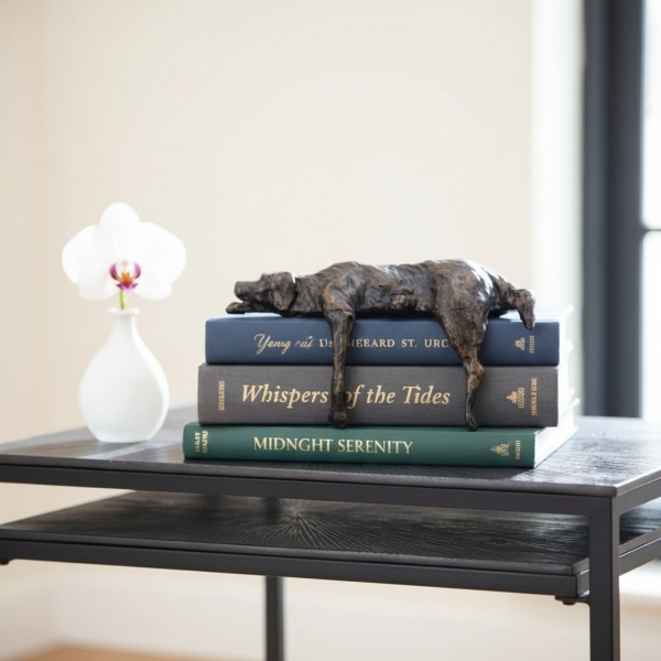 Floxo Lazy Dog Sculpture Geometric Iron Design - Modern Home Decor for Living Rooms and Offices K2335