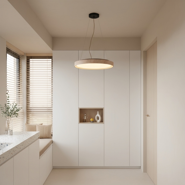 Miravelle Minimalist Pendant Lamp with Natural Stone Shade for Dining Room K2283