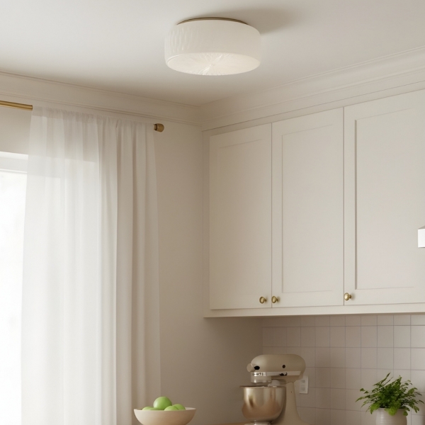 Mistaro Minimal Glass Ceiling Lamp - Flush Mount Design for Living Room and Bedroom K2281