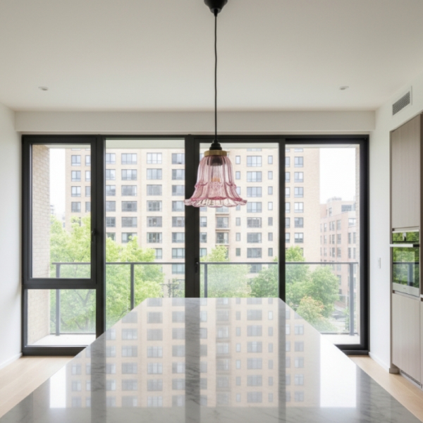 Solmira Classic Glass Pendant Light - Decorative Easy Fit Pendant Lamp for Lounge and Entryway K2322