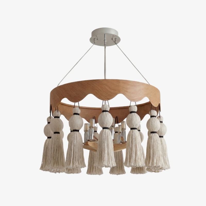 FringeAura Boho Tassel Chandelier -...