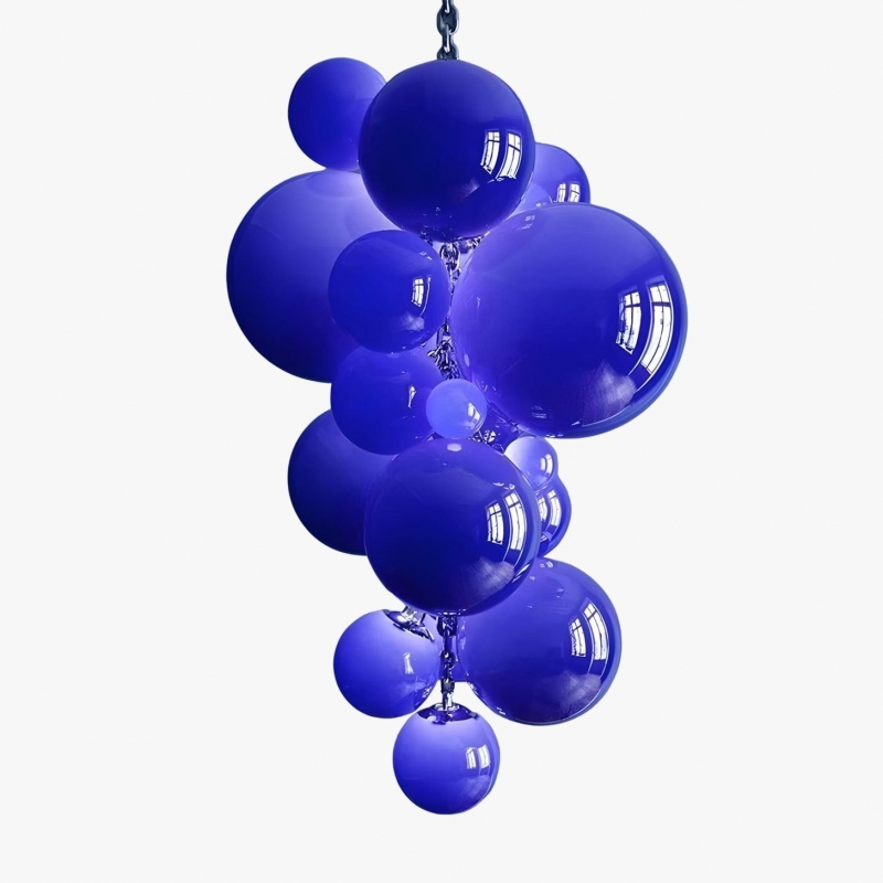 Moderní dlouhý skleněný lustr z...