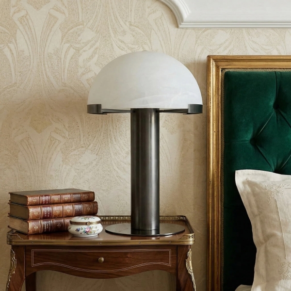Virelith Modern Contemporary Table Lamp - Elegant Metal Base Desk Lamp for Bedroom and Lounge K2391