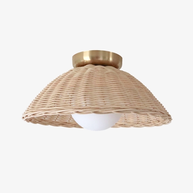 Welanery Rustic Woven Bamboo Light -...