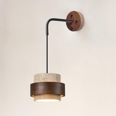 Cole Travertine Wall Lamp D70 2