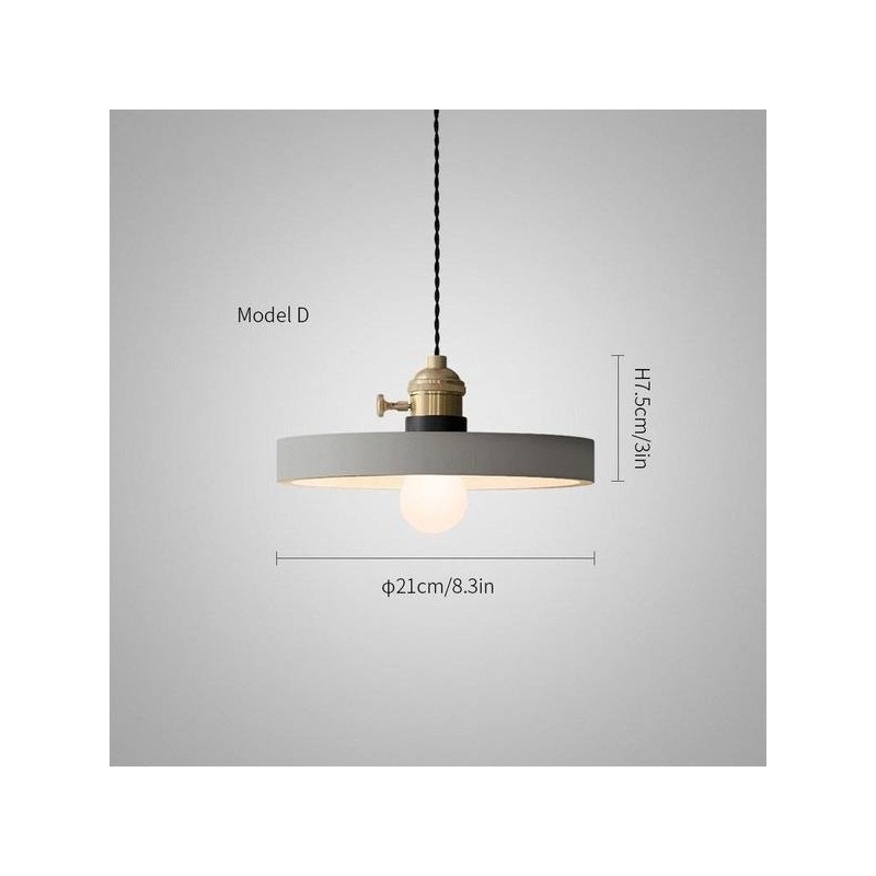 Lampe à suspension minimaliste Vasa en béton
