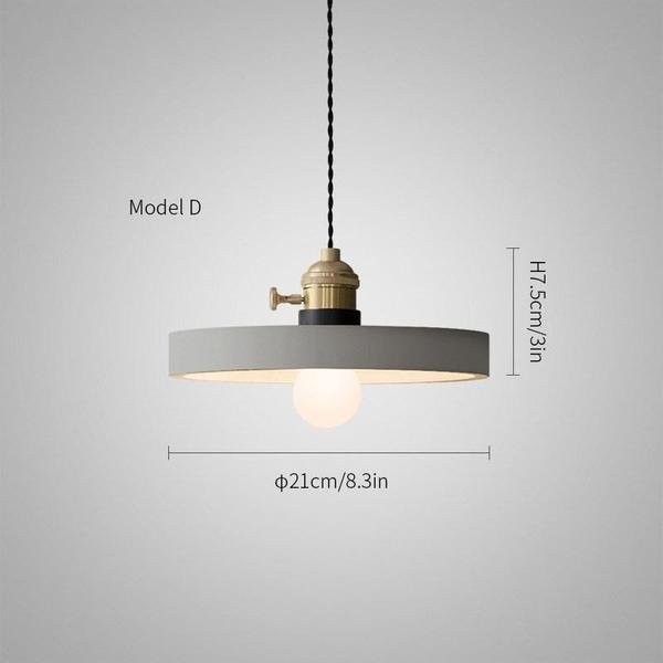 Lampe à suspension minimaliste Vasa en béton