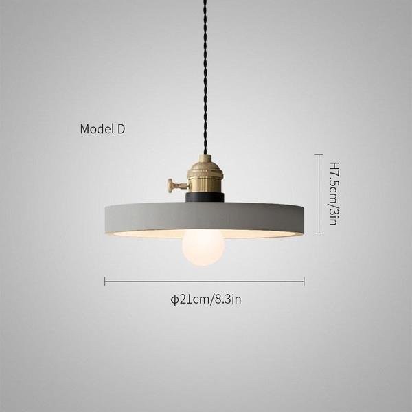Minimalistické závěsné světlo z betonu Vasa
