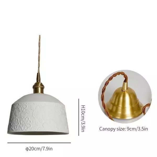 Lampe à suspension en céramique