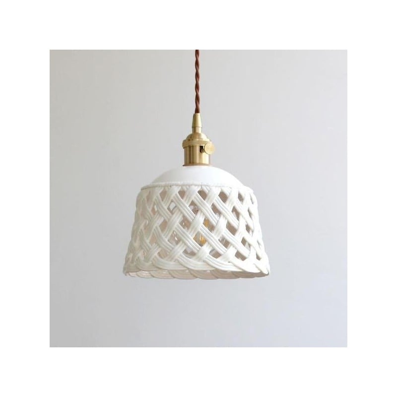 Openwork ceramic lamp