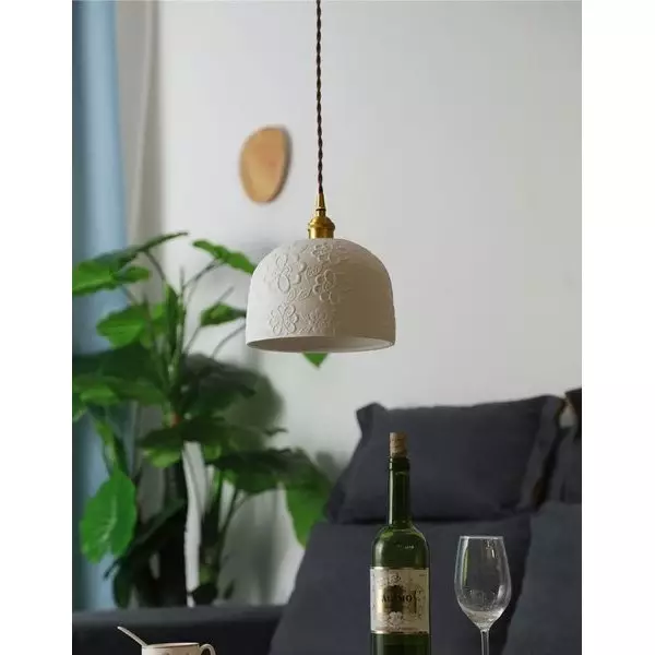 Keramická závěsná lampa