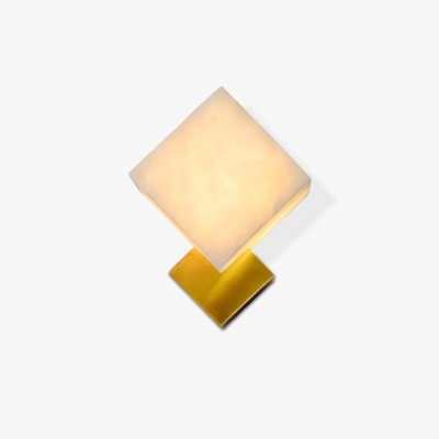 Block Alabaster Wall Sconce D387
