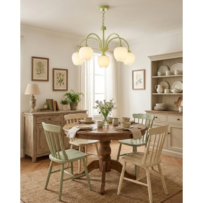 Tulip Matcha Chandelier D364 2