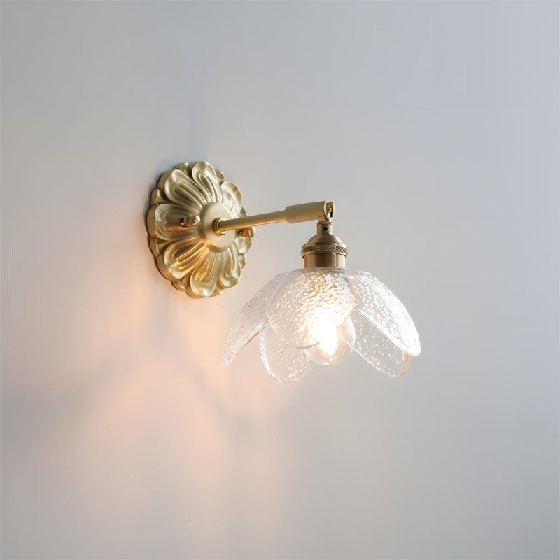 Vägglampa med pärlemorsblad D326