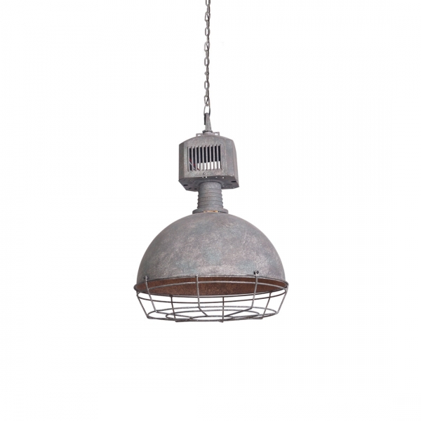 Caged Industrial Metal Pendant Light D469