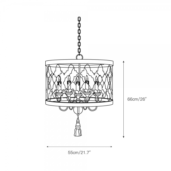 Fiesole Drum Chandelier D526