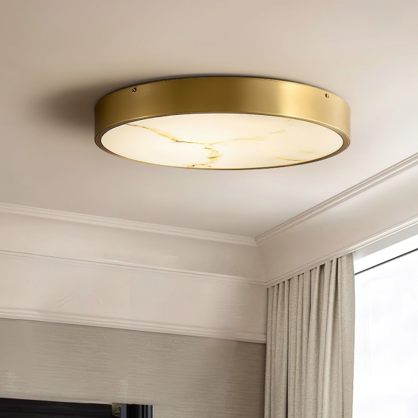 Geometric Alabaster Recessed Ceiling Light D431
