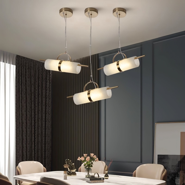 Mini Cylindrical Alabaster Pendant Light D421